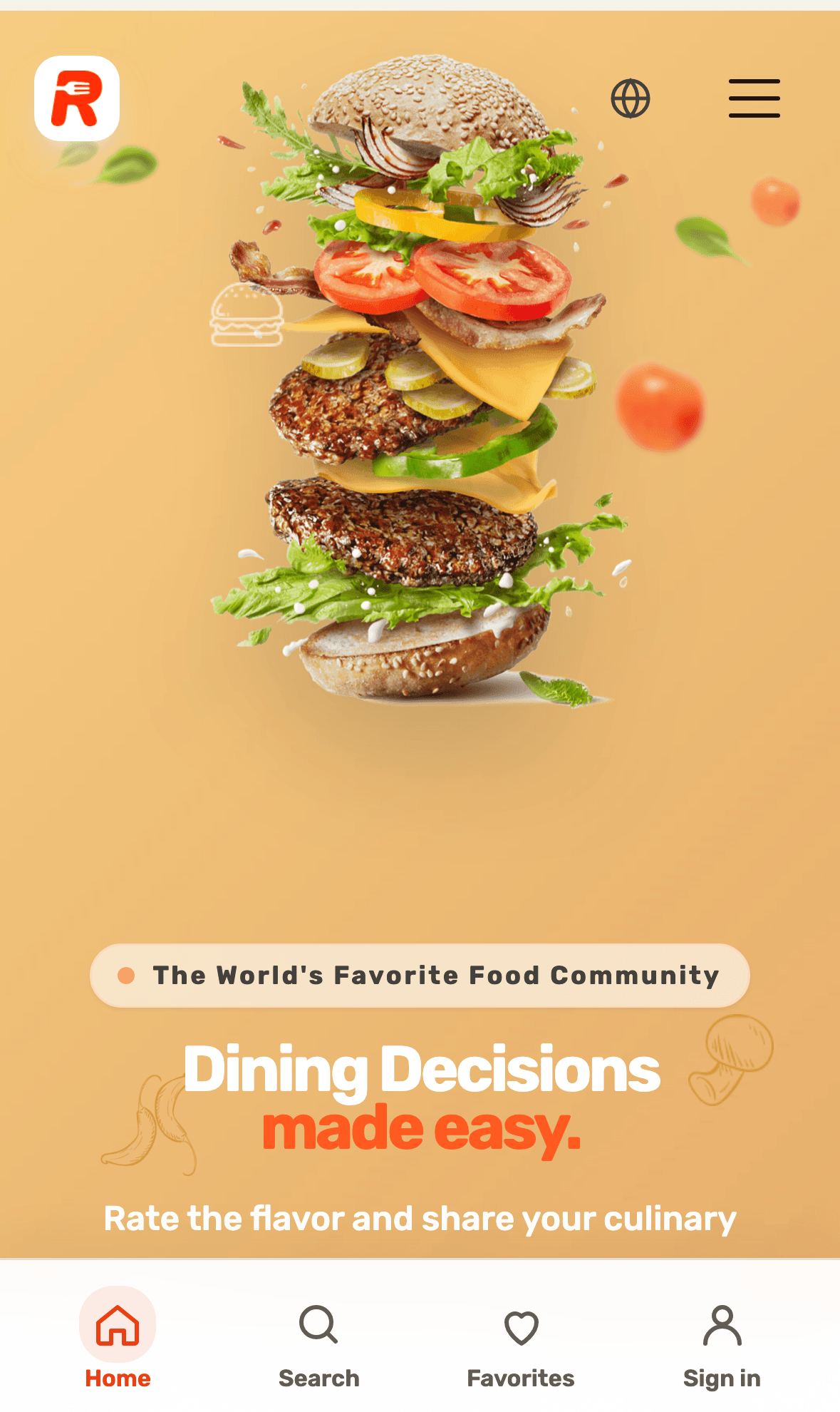 RateEat product example
